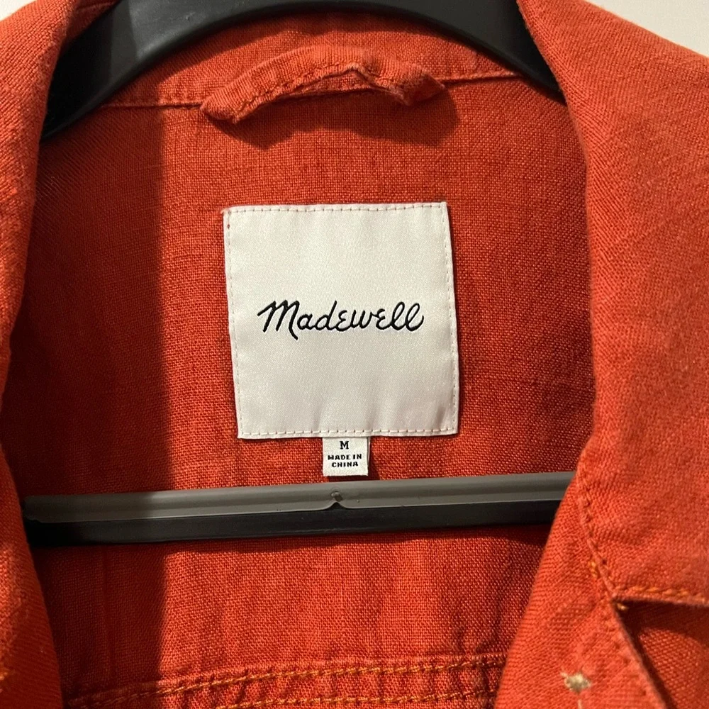 Madewell Women's Orange Chore Coat - Size Medium - Picture 2 of 8